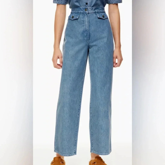 Aritzia Wilfred Free Range Jean Ocean Medium Blue Size 8 - Picture 1 of 7